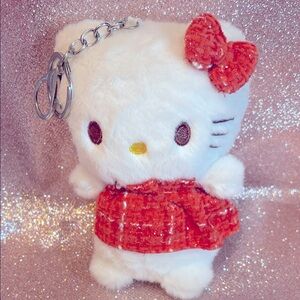 ❤️Hello Kitty Plush Keychain with Red Bow and Dress❤️